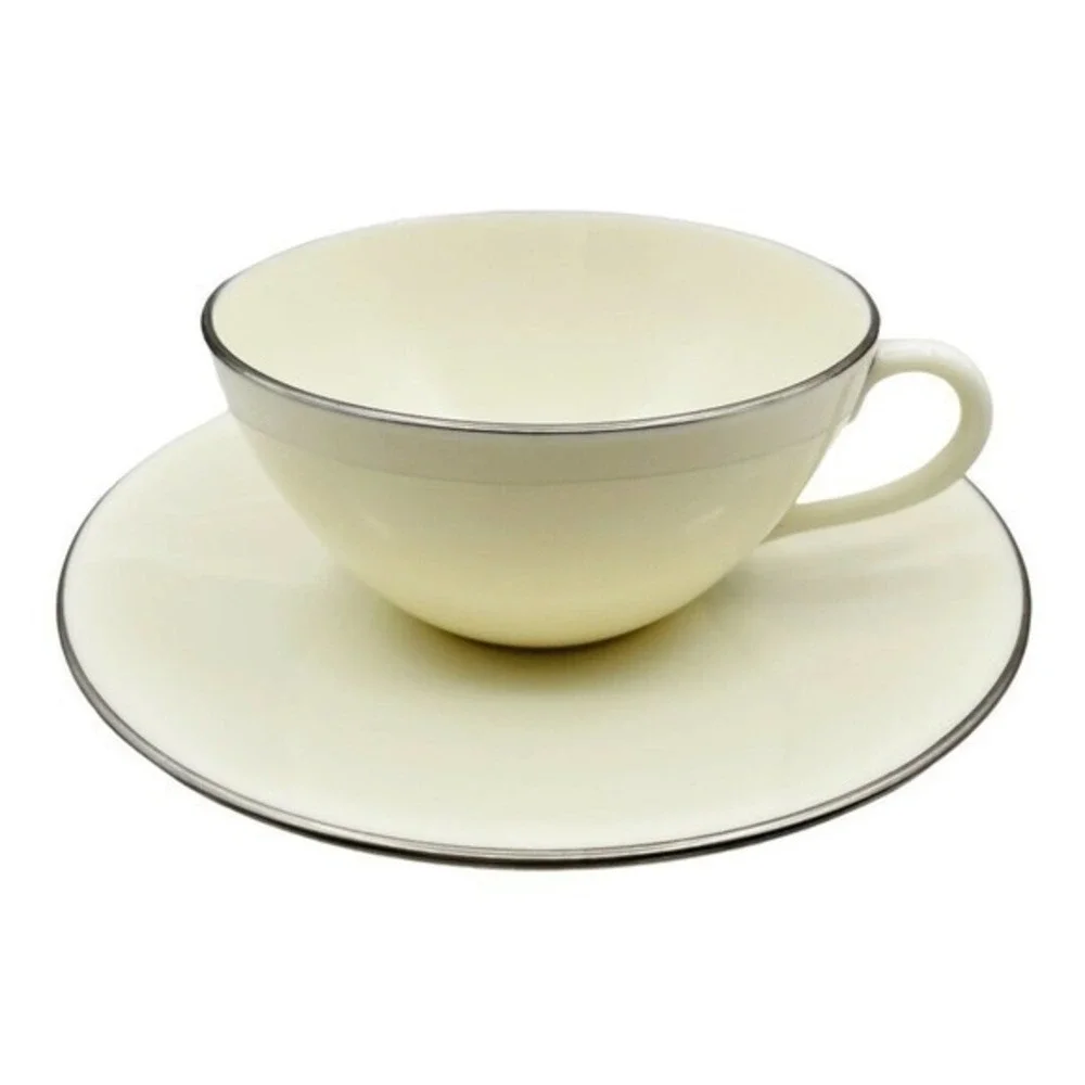 Vintage Lenox Olympia Platinum Cup and Saucer 2 pcs Set  | Home Drinkwear